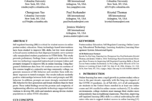 Technology-Based Instructional Strategies Show Promise in Improving Self-Regulated Learning Skills at Broad-Access Postsecondary Institutions