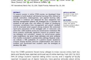Using technology-based interventions to improve students’ self-directed learning and achievement in online postsecondary STEM courses